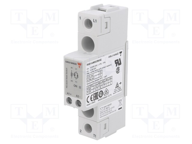 Relay: solid state; Ucntrl: 4÷32VDC; 25A; 42÷660VAC; -40÷80°C; IP20