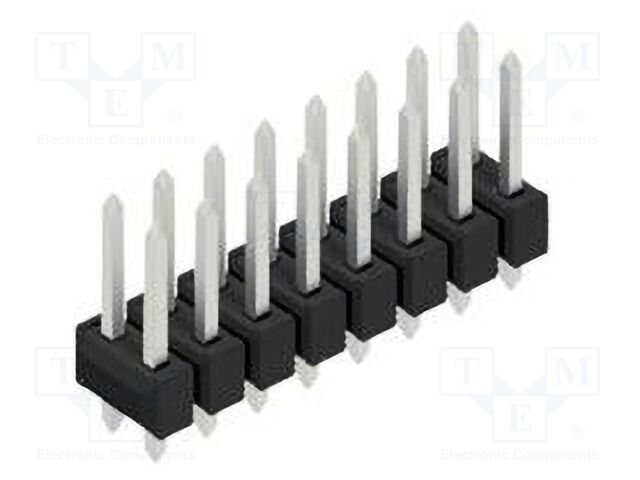 Connector: pin strips; pin header; male; PIN: 16; 2.54mm; THT; 2x8