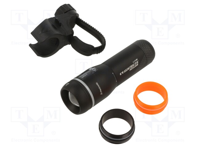 Torch: LED; 70lm,300lm,600lm; IP66; SCREAM