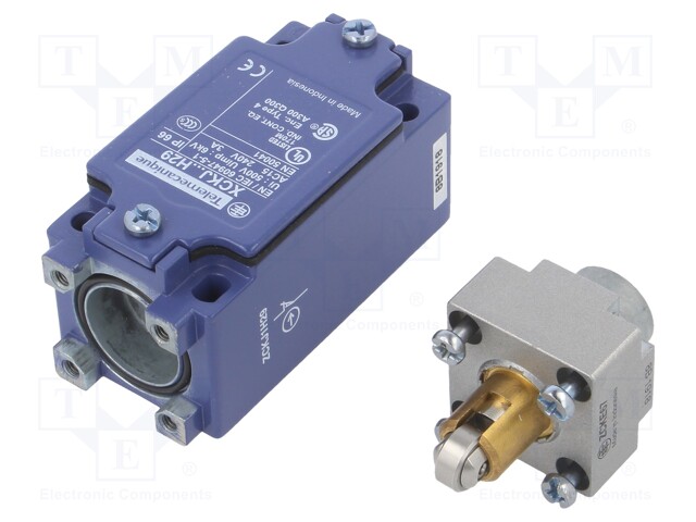 Limit switch; metal roller Ø12mm; NO + NC; 10A; max.250VAC; M20