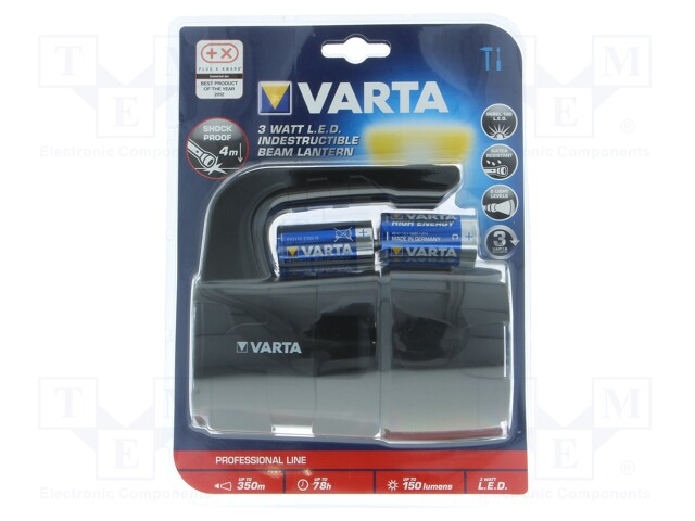 Torch: LED; waterproof; 150lm; Colour: black
