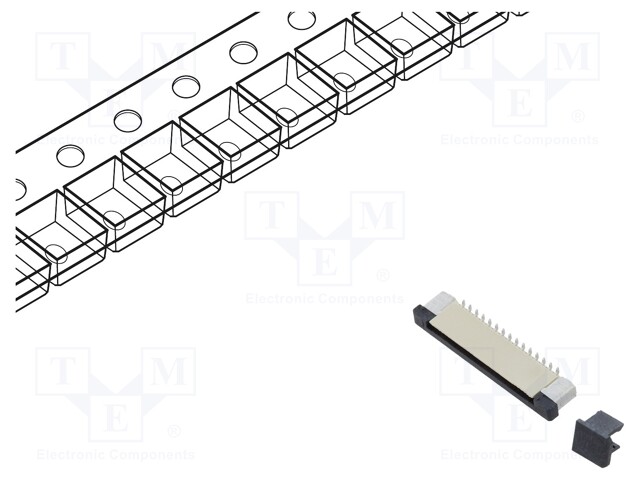 Connector: FFC (FPC); vertical; PIN: 30; ZIF; SMT; 500mA; tinned