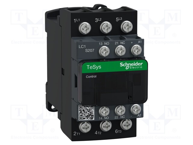 Contactor: 3-pole; NO x3; Auxiliary contacts: NC + NO; 110VDC; 38A
