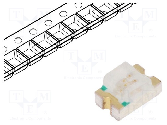 LED; SMD; 0805; blue; 100÷160mcd; 2x1.25x1.1mm; 120°; 2.5÷3.6V; 20mA