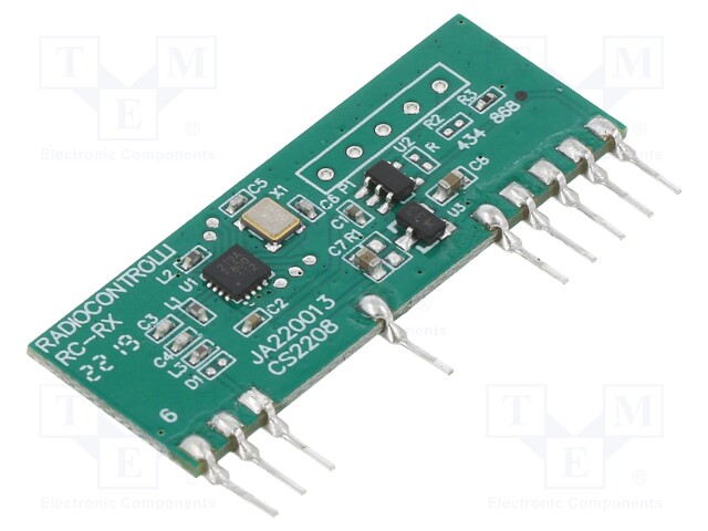 Module: RF; AM receiver; AM; 868.35MHz; -110dBm; 4.5÷5.5VDC; THT