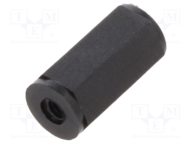 Screwed spacer sleeve; cylindrical; polyamide; M2; 10mm