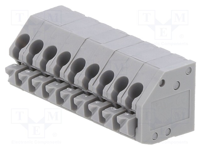 PCB terminal block; angled 45°; 3.5mm; ways: 9; on PCBs; terminal