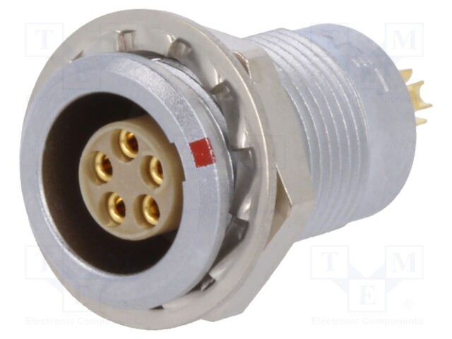 Connector: circular; Series: 0B; socket; female; soldering; PIN: 5