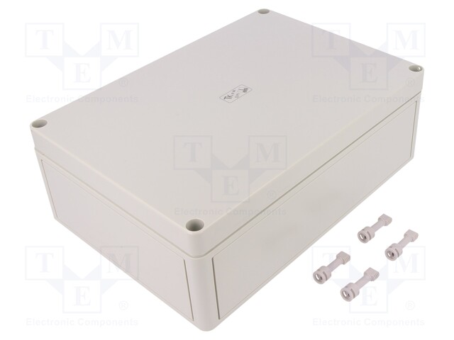 Enclosure: multipurpose; X: 180mm; Y: 254mm; Z: 90mm; TK PS; grey