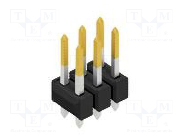 Connector: pin strips; pin header; male; PIN: 6; 2.54mm; THT; 2x3