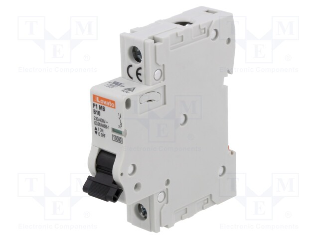 Circuit breaker; 230VAC; Inom: 10A; Poles: 1; Charact: B; 10kA; IP20