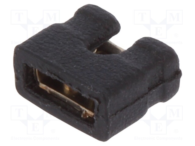 Jumper; pin strips; female; open; 2mm; 1x2; black