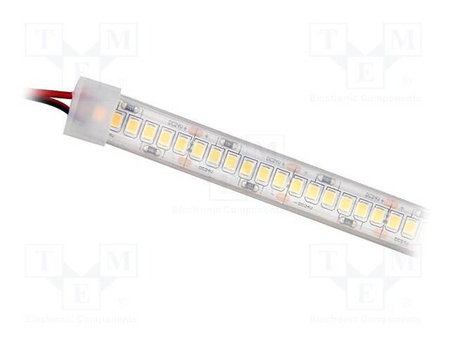 LED tape; white neutral; 2835; 24V; LED/m: 120; 10mm; white PCB