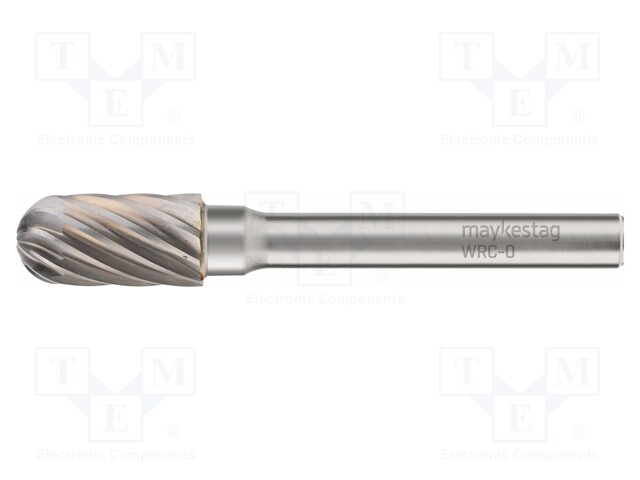 Rotary burr; Ø: 8mm; L: 65mm; metal; Working part len: 20mm; rod 6mm