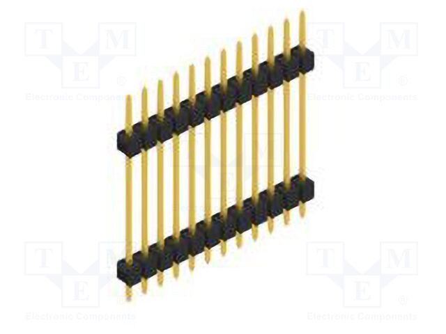 Connector: pin strips; pin header; male; PIN: 12; 2.54mm; THT; 1x12