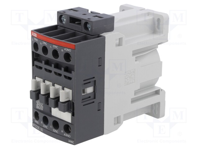 Contactor: 4-pole; NC x2 + NO x2; 24VDC; 3A; DIN,on panel; NFZ