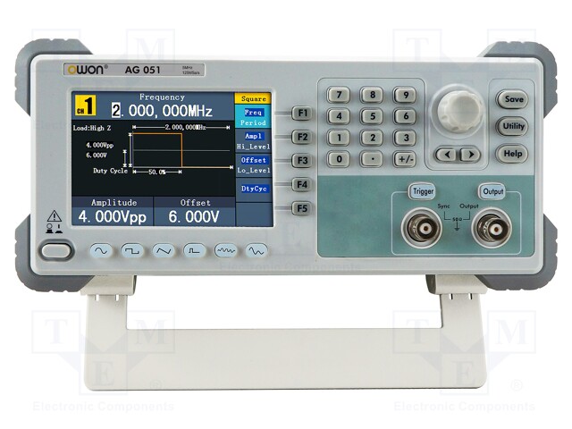 Generator: arbitrary, function; 5MHz; LCD 4,3" (480x320); 8kpts