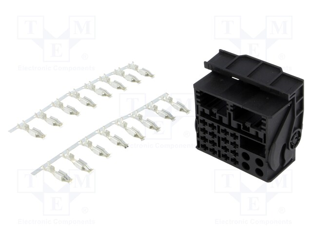 Kit; plug; Quadlock; PIN: 16; black; Car model: VW 2011->