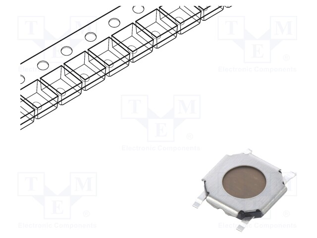 Microswitch TACT; SPST-NO; Pos: 2; 0.05A/12VDC; SMT; 980mN