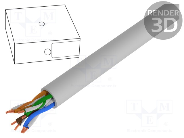 Wire; U/UTP; industrial Ethernet; 5e; stranded; Cu; 4x2x26AWG; PVC