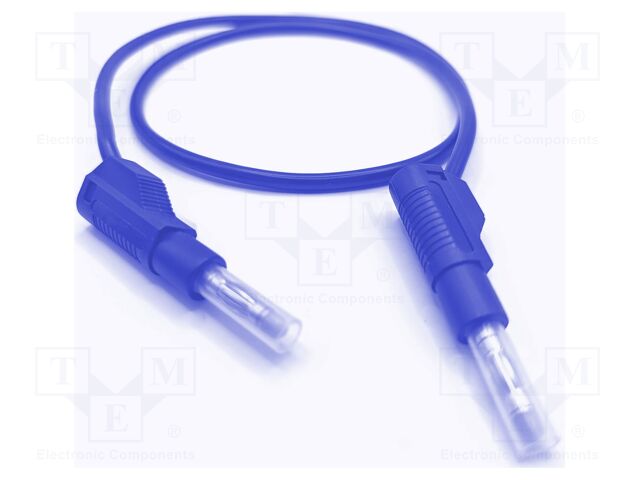 Test lead; 32A; banana plug 4mm,both sides; Urated: 600V; Len: 1m