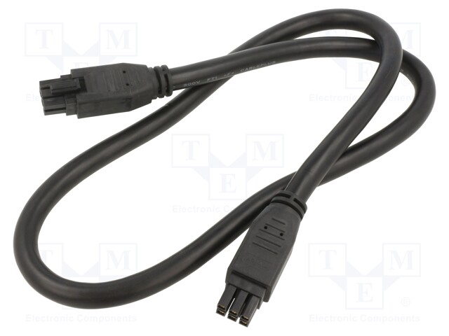 Cable; Mega-Fit; female; PIN: 6; Len: 1m; 12A; Insulation: PVC; 12AWG