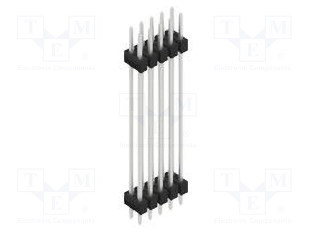 Connector: pin strips; pin header; male; PIN: 10; 2.54mm; THT; 2x5