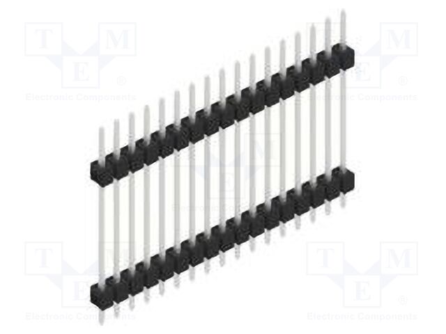 Connector: pin strips; pin header; male; PIN: 17; 2.54mm; THT; 1x17