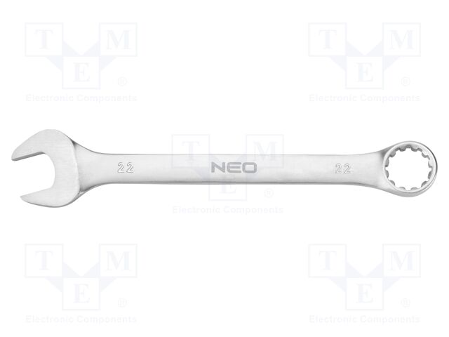 Wrench; combination spanner; 22mm; Chrom-vanadium steel; L: 260mm