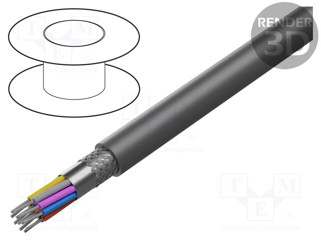 Wire; Xtra Guard® Flex; 12x24AWG; Al foil,tinned copper braid