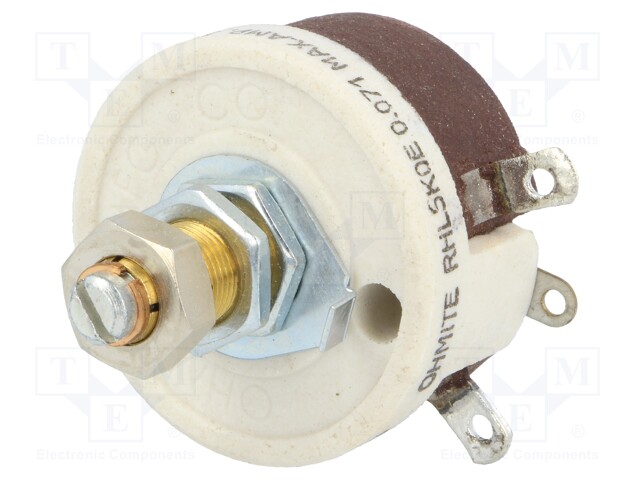 Potentiometer: shaft; single turn; 5kΩ; 25W; 6.35mm; Shaft: smooth