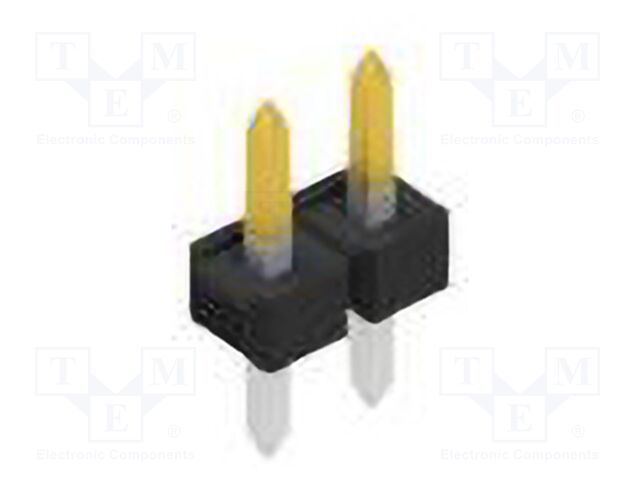 Connector: pin strips; pin header; male; PIN: 2; 2.54mm; THT; 1x2