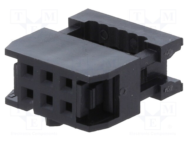 Plug; IDC; female; PIN: 6; without strain relief; IDC; 1.27mm