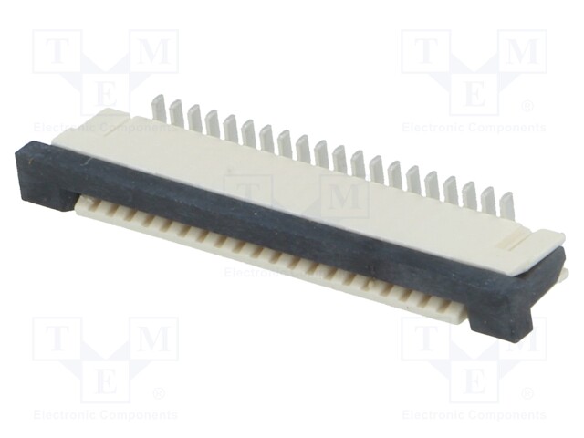 Connector: FFC (FPC); vertical; PIN: 20; ZIF; SMT; 0.5A; 30mΩ; 1mm
