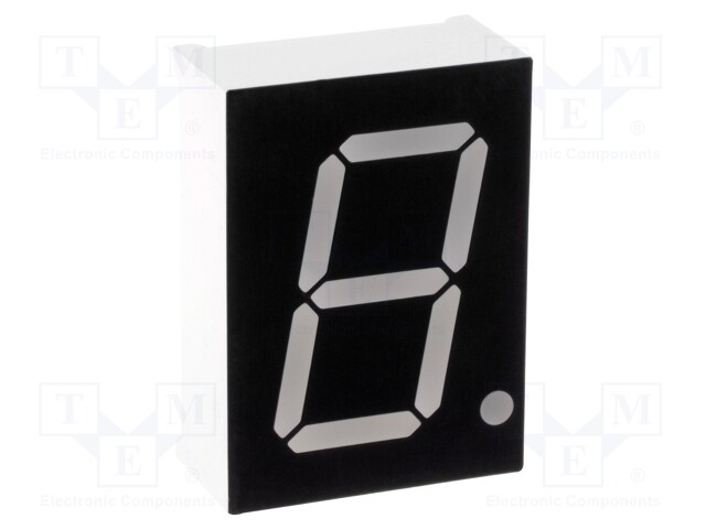 Display: LED; 7-segment; 20.4mm; 0.8"; No.char: 1; red; 15mcd; anode