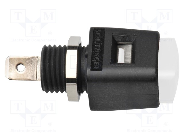 Laboratory clamp; white; 70VDC; 16A; Contacts: nickel; -25÷90°C