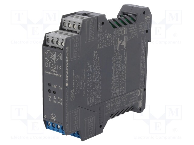 Converter: RS422/RS485 separator-power supply; DIN; 20÷30VDC