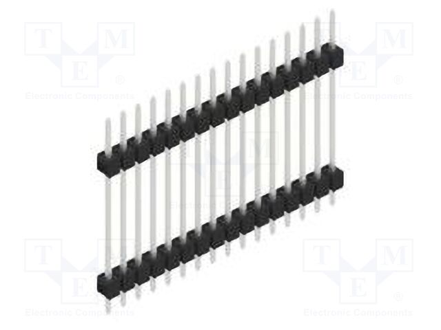 Connector: pin strips; pin header; male; PIN: 16; 2.54mm; THT; 1x16