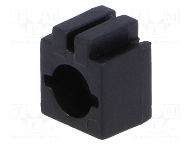 LED housing; 3mm; polyamide; angular; 3 PIN; black; UL94V-2; W: 7mm