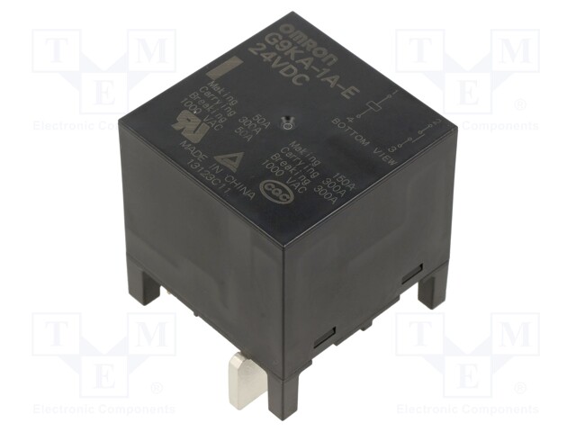 Relay: industrial; SPST-NO; Ucoil: 24VDC; 50A; Series: G9KB; panel
