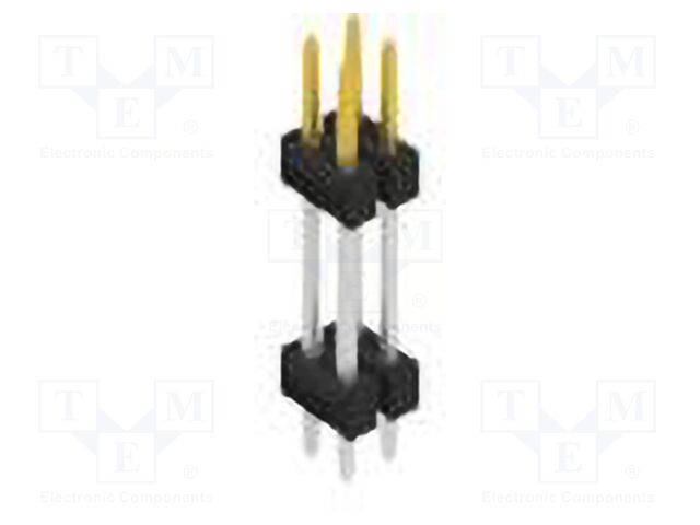 Connector: pin strips; pin header; male; PIN: 4; 2.54mm; THT; 2x2