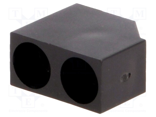 LED housing; 5mm; polyamide; angular; black; UL94V-2; H: 12.4mm