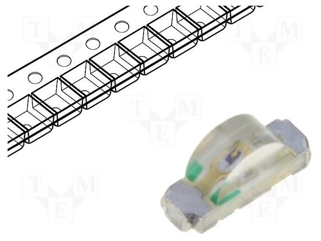 LED; SMD; 1304; red; 110-250mcd; 3.2x1mm; 120°; 1.95÷2.5V; 20mA