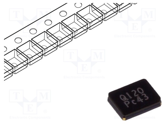 Resonator: quartz; 12MHz; ±20ppm; 18pF; SMD; 3.2x2.5x0.8mm