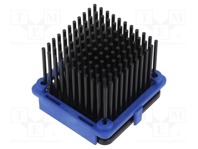 Heatsink: extruded; grilled; BGA; black; L: 40mm; W: 40mm; H: 32.6mm