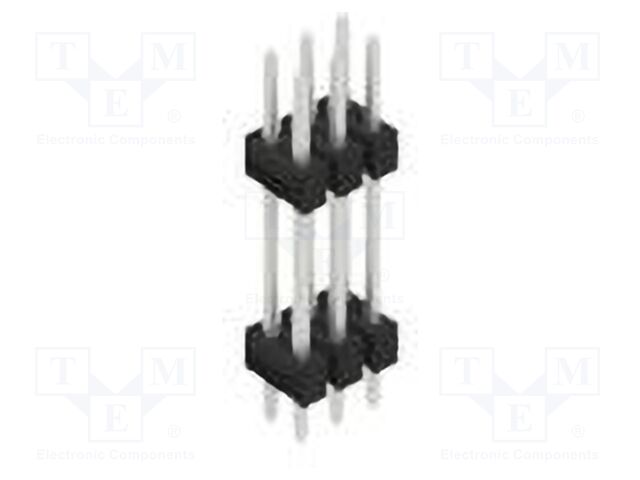 Connector: pin strips; pin header; male; PIN: 6; 2.54mm; THT; 2x3