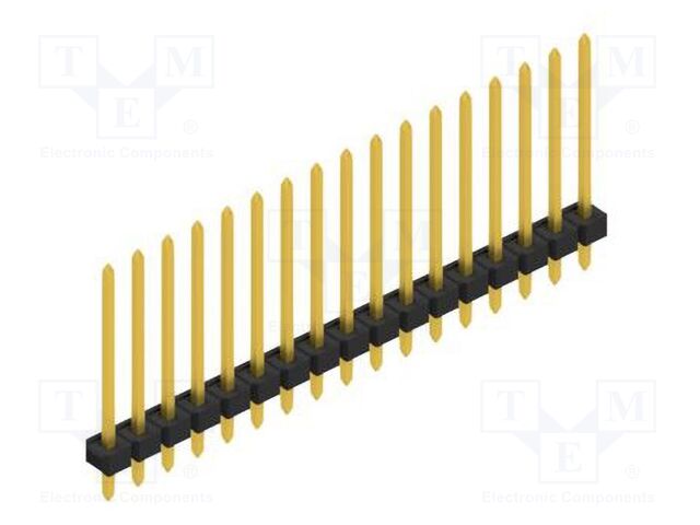 Connector: pin strips; pin header; male; PIN: 17; 2.54mm; THT; 1x17