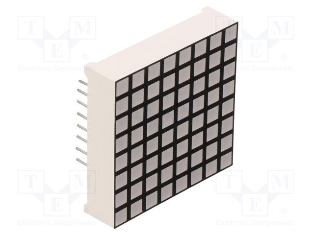 Display: LED; matrix; 8x8; yellow-green; 20÷60mcd; anode; 32x32x8mm