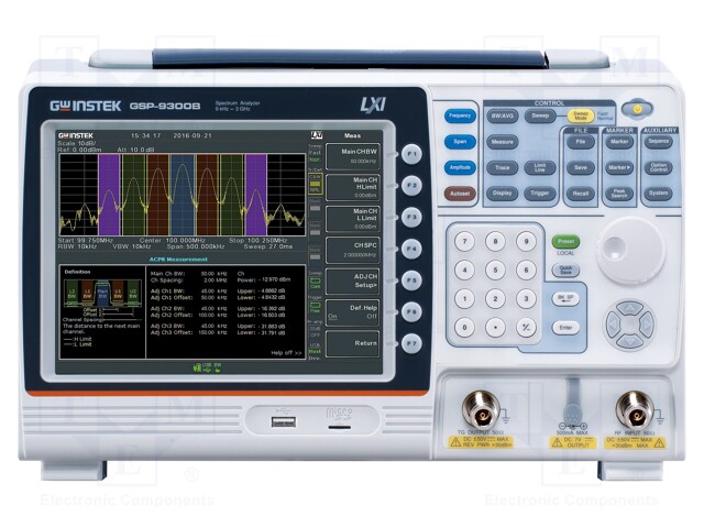 Spectrum analyzer; Display 1: LCD TFT 8,4" (800x600),color