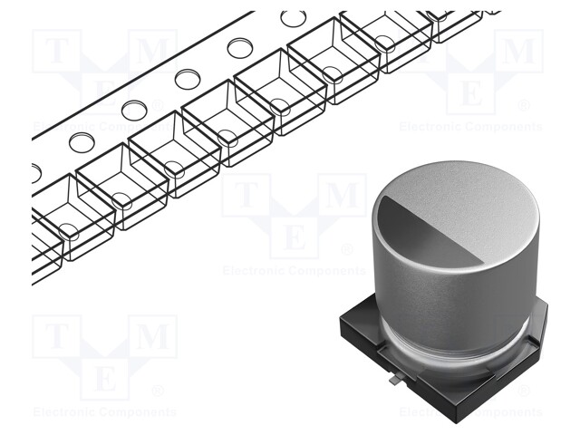 Capacitor: electrolytic; SMD; 220uF; 35VDC; Ø10x10mm; 5000h; 90mΩ